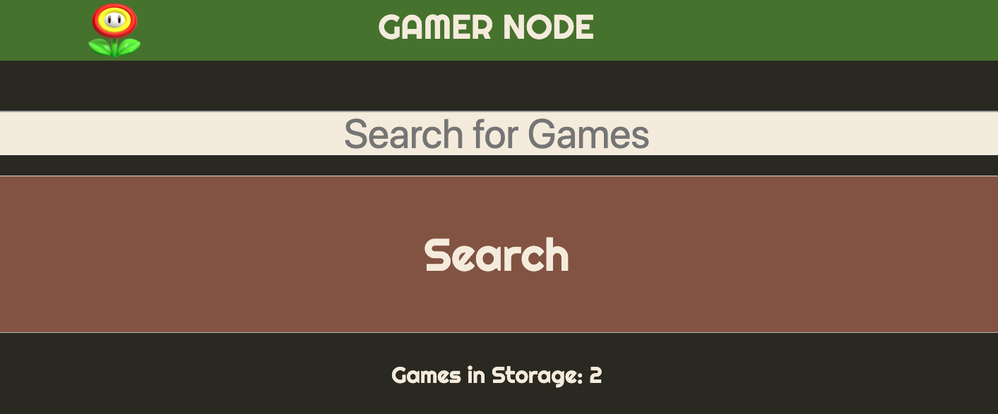 Screenshot of gamer-node's home page